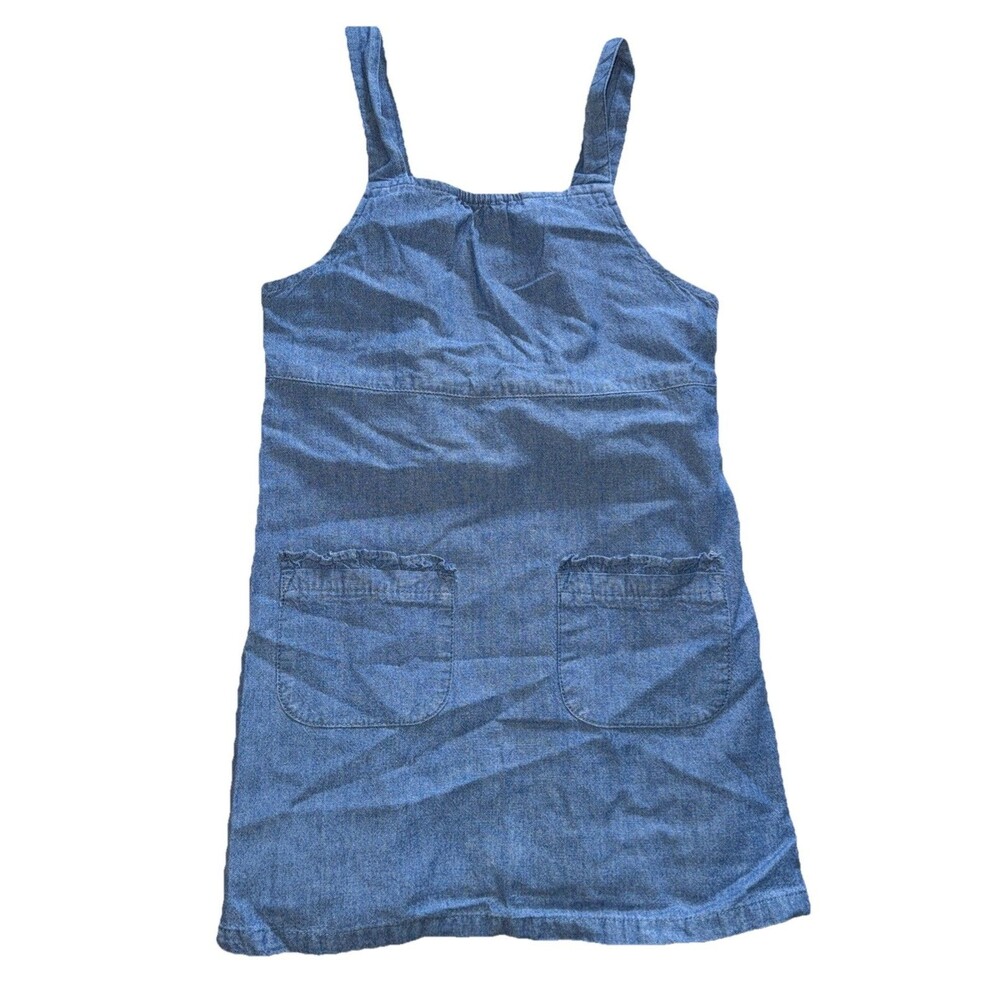 Old Navy 3t Cotton Denim Blue Dress Y2K Spring 2000 EUC